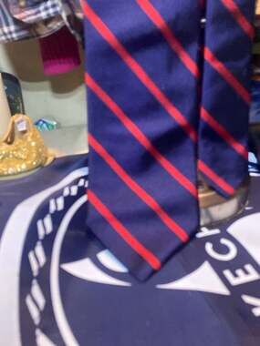 Brooks Brothers Navy and Red Repp Stripe Silk Tie